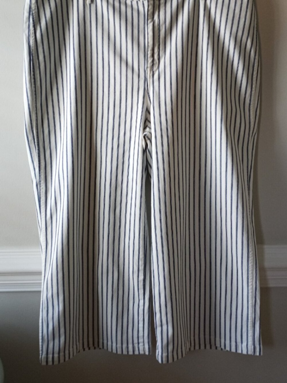 RE-IMAGINED By 'J.CREW' Wide Leg Pinstripe Pant Size 37 - Picture 2 of 9